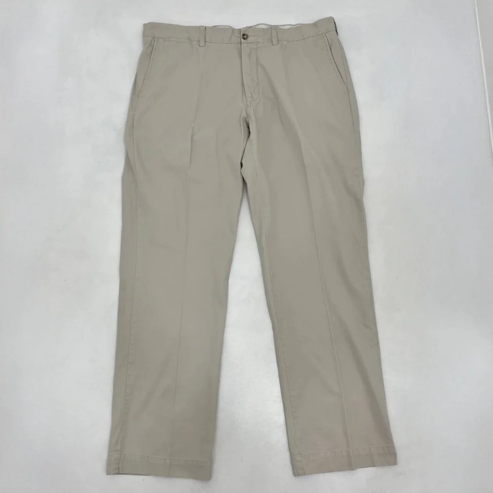 Polo Ralph Lauren Mens 38/32 Suffield Chino Pants Beige Flat Front Slash Pockets